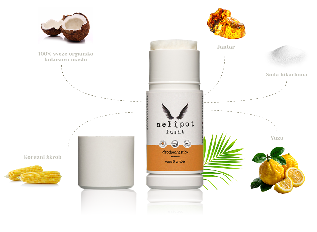 Sestavine deodoranta v stiku Nelipot Lusht